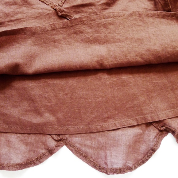 NEW WITH TAG AMERICAN EAGLE Tie Waist Scallop Hem A-Line Skirt 2 (30" x 25") - Picture 5 of 7